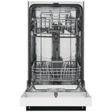 Frigidaire FFBD1831UW Dishwasher, 18 inch Exterior Width, 52 dB Decibel Level, Full Console, Stainless Interior, 6 Wash Cycles, 8 Capacity (Place Settings), 2 Loading Racks, White colour