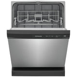 Frigidaire FFCD2413US Dishwasher, 24 inch Exterior Width, 55 dB Decibel Level, Full Console, Plastic Interior, 3 Wash Cycles, 14 Capacity (Place Settings), Hard Food Disposal, 2 Loading Racks, Stainless Steel colour