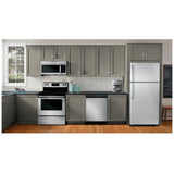 Frigidaire FFCD2413US Dishwasher, 24 inch Exterior Width, 55 dB Decibel Level, Full Console, Plastic Interior, 3 Wash Cycles, 14 Capacity (Place Settings), Hard Food Disposal, 2 Loading Racks, Stainless Steel colour