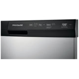Frigidaire FFCD2413US Dishwasher, 24 inch Exterior Width, 55 dB Decibel Level, Full Console, Plastic Interior, 3 Wash Cycles, 14 Capacity (Place Settings), Hard Food Disposal, 2 Loading Racks, Stainless Steel colour