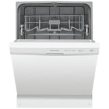 Frigidaire FFCD2413UW Dishwasher, 24 inch Exterior Width, 55 dB Decibel Level, Full Console, Plastic Interior, 3 Wash Cycles, 14 Capacity (Place Settings), Hard Food Disposal, 2 Loading Racks, White colour