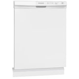 Frigidaire FFCD2413UW Dishwasher, 24 inch Exterior Width, 55 dB Decibel Level, Full Console, Plastic Interior, 3 Wash Cycles, 14 Capacity (Place Settings), Hard Food Disposal, 2 Loading Racks, White colour