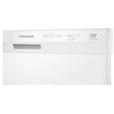 Frigidaire FFCD2413UW Dishwasher, 24 inch Exterior Width, 55 dB Decibel Level, Full Console, Plastic Interior, 3 Wash Cycles, 14 Capacity (Place Settings), Hard Food Disposal, 2 Loading Racks, White colour