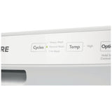 Frigidaire FFCD2413UW Dishwasher, 24 inch Exterior Width, 55 dB Decibel Level, Full Console, Plastic Interior, 3 Wash Cycles, 14 Capacity (Place Settings), Hard Food Disposal, 2 Loading Racks, White colour