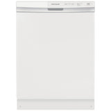 Frigidaire FFCD2413UW Dishwasher, 24 inch Exterior Width, 55 dB Decibel Level, Full Console, Plastic Interior, 3 Wash Cycles, 14 Capacity (Place Settings), Hard Food Disposal, 2 Loading Racks, White colour