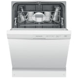Frigidaire FFCD2413UW Dishwasher, 24 inch Exterior Width, 55 dB Decibel Level, Full Console, Plastic Interior, 3 Wash Cycles, 14 Capacity (Place Settings), Hard Food Disposal, 2 Loading Racks, White colour