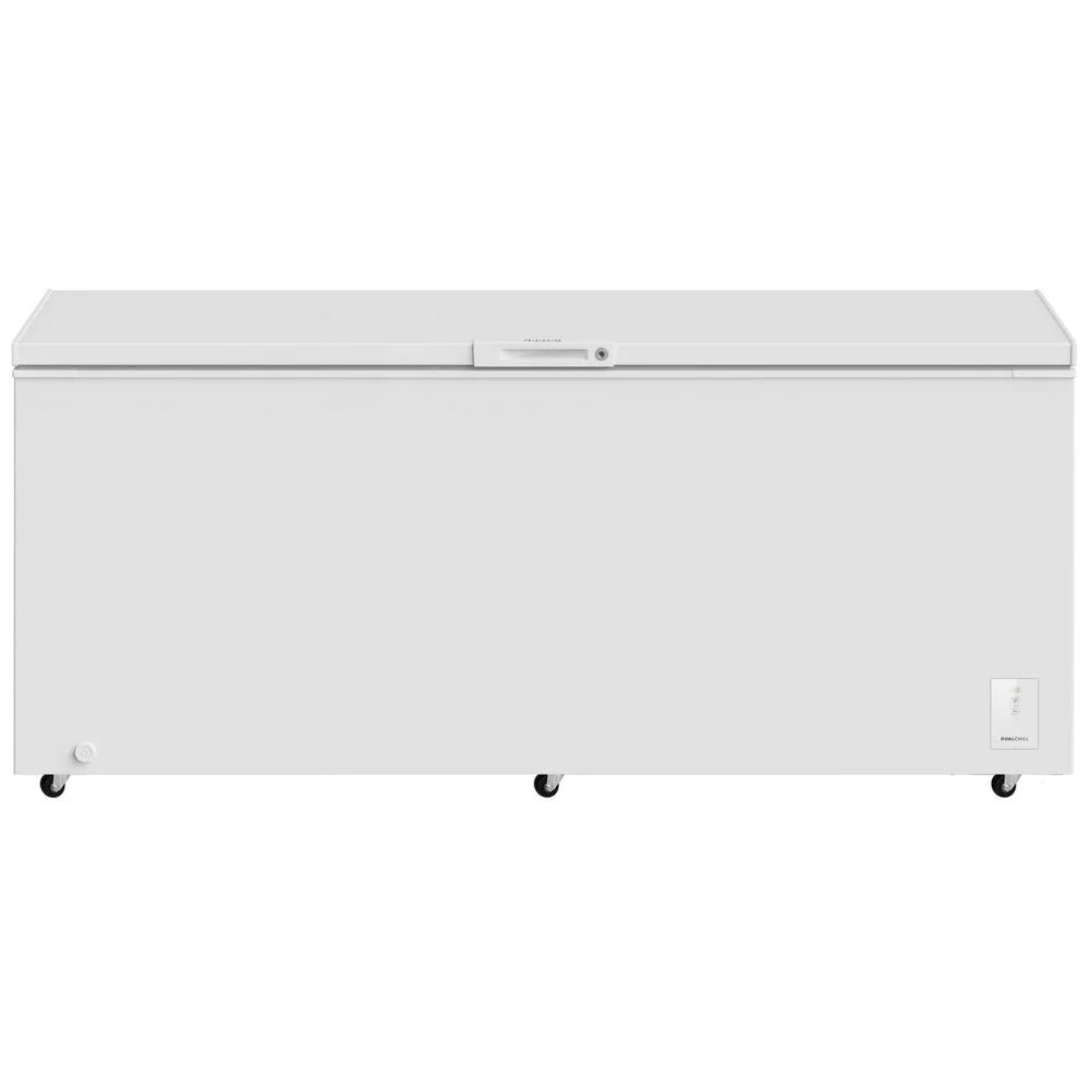 Frigidaire FFCL2562AW Chest Freezer, 80 inch Width, 25 cu. ft. Capacity, Manual, ENERGY STAR Certified, Interior Light (Freezer), Convertible Fridge/Freezer, White colour