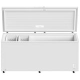Frigidaire FFCL2562AW Chest Freezer, 80 inch Width, 25 cu. ft. Capacity, Manual, ENERGY STAR Certified, Interior Light (Freezer), Convertible Fridge/Freezer, White colour