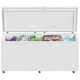 Frigidaire FFCL2562AW Chest Freezer, 80 inch Width, 25 cu. ft. Capacity, Manual, ENERGY STAR Certified, Interior Light (Freezer), Convertible Fridge/Freezer, White colour