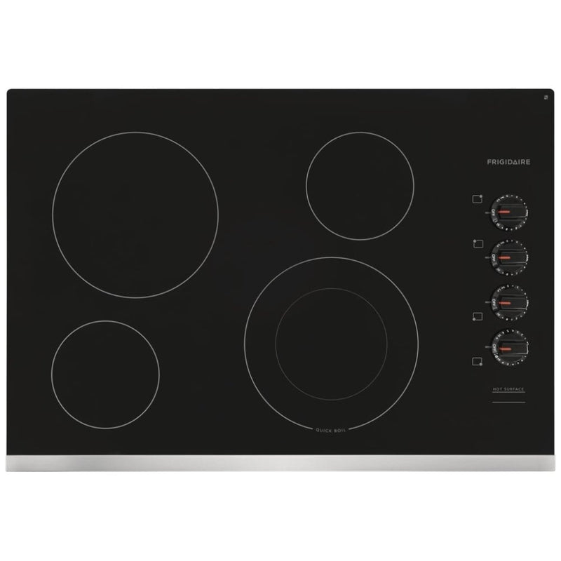 Frigidaire FFEC3025US Electric Cooktop, 30 inch Exterior Width, 4 Burners, 3,000 W Highest Element, Black colour