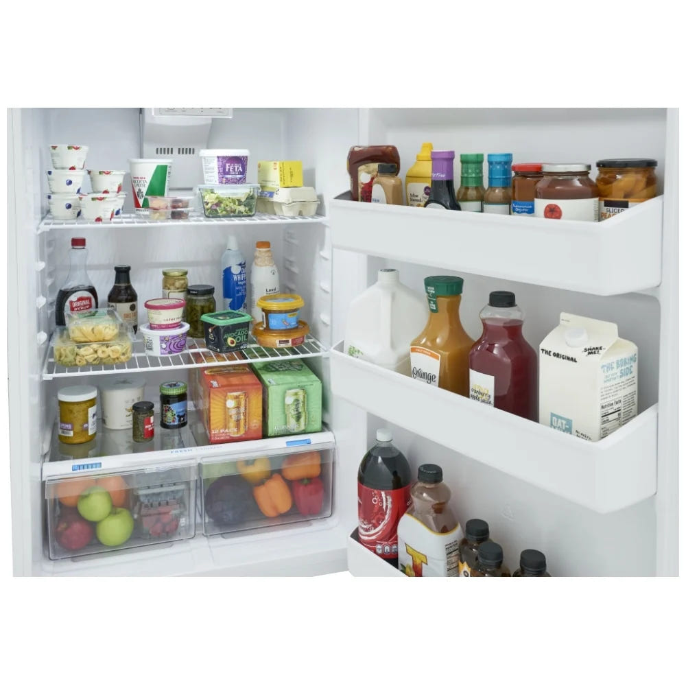 Frigidaire FFHT1814YW Top Freezer Refrigerator, 30 inch Width, 18.2 cu. ft. Capacity, White colour