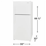 Frigidaire FFHT2022AW Top Freezer Refrigerator, 30 inch Width, 20 cu. ft. Capacity, ENERGY STAR Certified, White colour