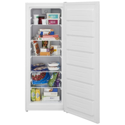 Frigidaire FFUE0725AW Upright Freezer, 7 cu. ft. Capacity, Manual, Reversible Door, White colour