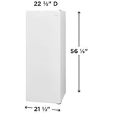 Frigidaire FFUE0726AW Upright Freezer, 22 inch Width, 7 cu. ft. Capacity, Manual, ENERGY STAR Certified, Reversible Door, White colour