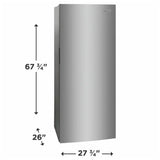 Frigidaire FFUE1326AV Upright Freezer, 28 inch Width, 13 cu. ft. Capacity, Frost Free, Interior Light (Freezer), Convertible Fridge/Freezer, Stainless Steel Look colour