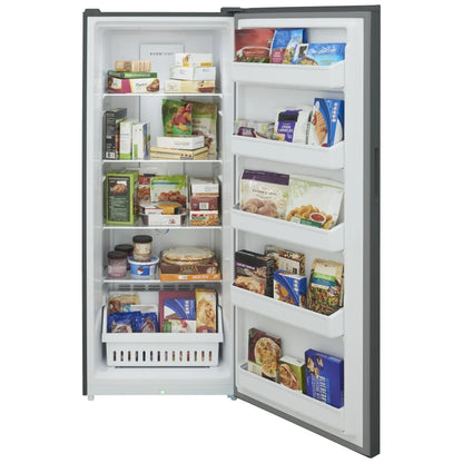 Frigidaire FFUE1326AV Upright Freezer, 28 inch Width, 13 cu. ft. Capacity, Convertible Fridge/Freezer, Stainless Steel Look colour, Even Temp™ Cooling