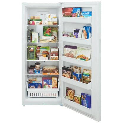 Frigidaire FFUE1326AW Upright Freezer, 28 inch Width, 13 cu. ft. Capacity, Convertible Fridge/Freezer, White colour, Even Temp™ Cooling
