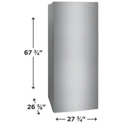 Frigidaire FFUE1626AV All Refrigerator, 28 inch Width, 16 cu. ft. Capacity, ENERGY STAR Certified, Stainless Steel Look colour, Even Temp™ Cooling