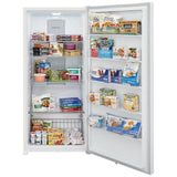 Frigidaire FFUE2024AW Upright Freezer, 33 inch Width, 20 cu. ft. Capacity, Automatic, ENERGY STAR Certified, Reversible Door, Interior Light (Freezer), White colour