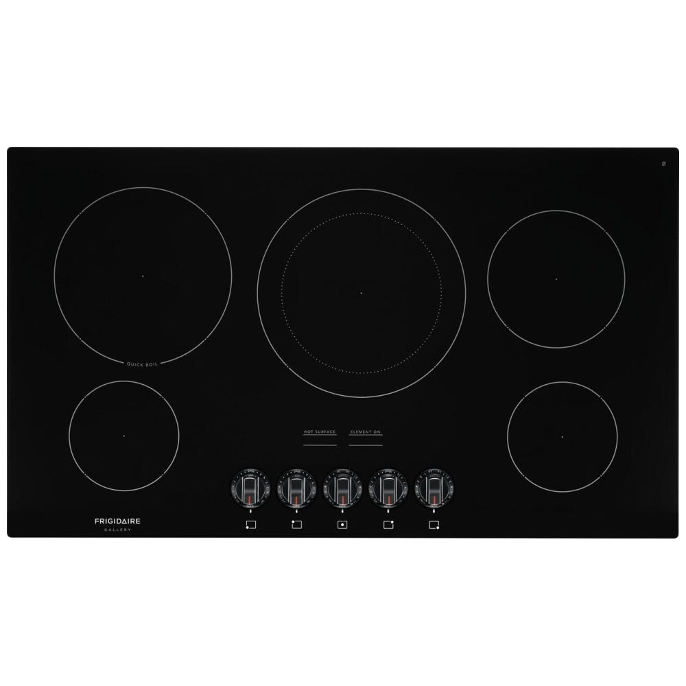 Frigidaire Gallery FGEC3648UB Electric Cooktop, 36 inch Exterior Width, Electric, 5 Burners, Black colour