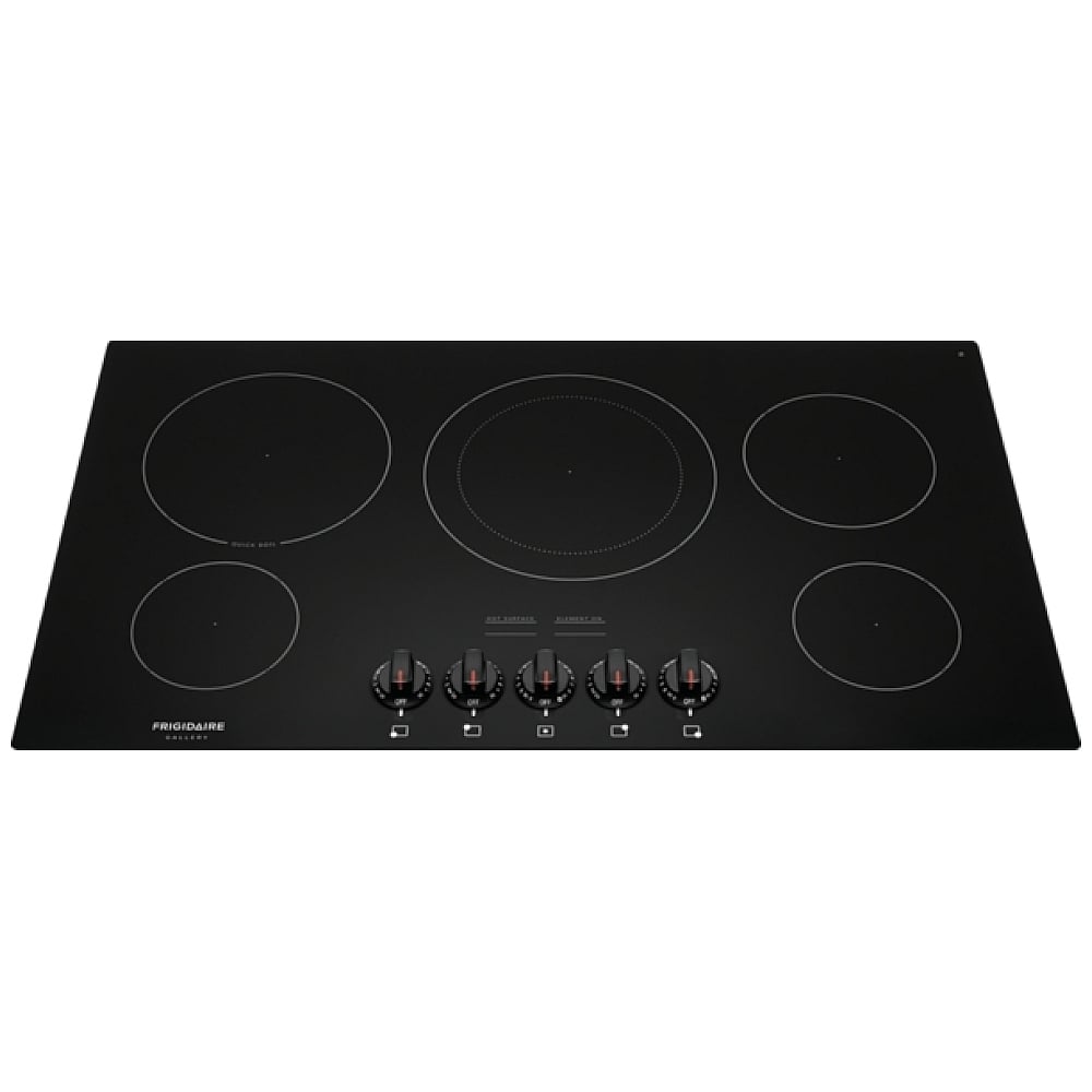 Frigidaire Gallery FGEC3648UB Electric Cooktop, 36 inch Exterior Width, Electric, 5 Burners, Black colour