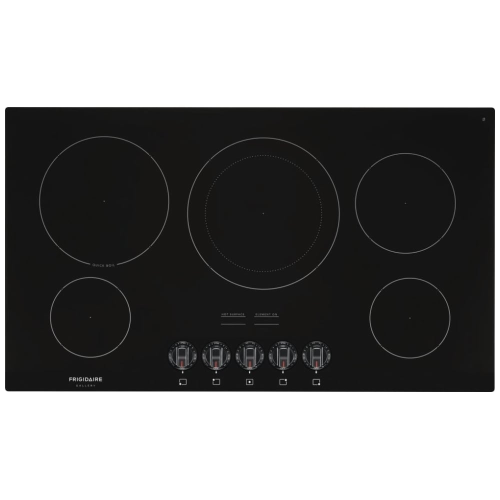 Frigidaire Gallery FGEC3648UB Electric Cooktop, 36 inch Exterior Width, Electric, 5 Burners, Black colour