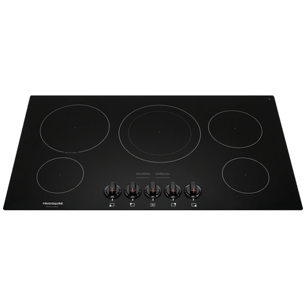 Frigidaire Gallery FGEC3648UB Electric Cooktop, 36 inch Exterior Width, Electric, 5 Burners, Black colour