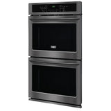 Frigidaire Gallery FGET3065PD Double Wall Oven, 30 inch Exterior Width, Both Ovens Convection, Both Ovens Self Clean, 9.2 cu. ft. Capacity, Temperature Probe, Black Stainless Steel colour