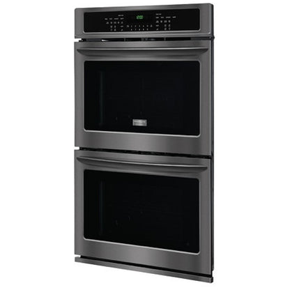 Frigidaire Gallery FGET3065PD Double Wall Oven, 30 inch Exterior Width, Both Ovens Convection, Both Ovens Self Clean, 9.2 cu. ft. Capacity, Temperature Probe, Black Stainless Steel colour