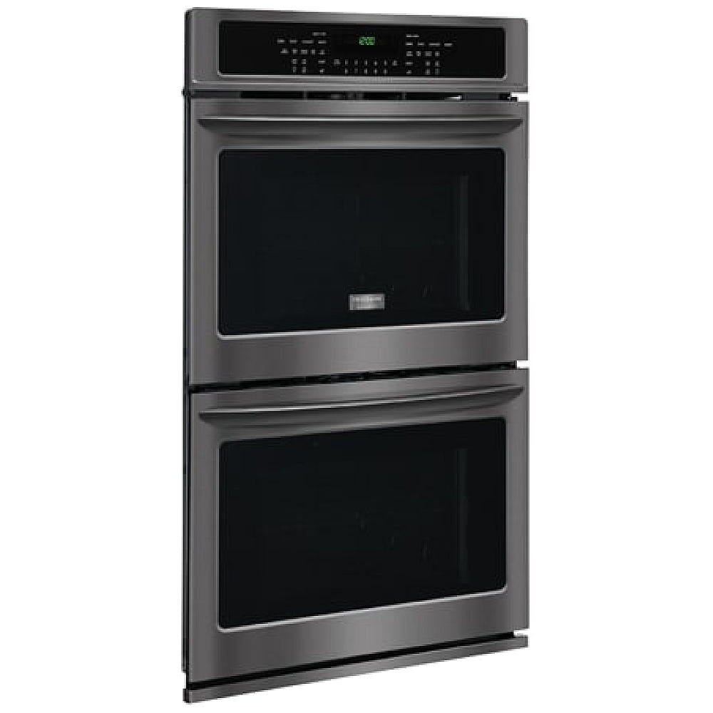 Frigidaire Gallery FGET3065PD Double Wall Oven, 30 inch Exterior Width, Both Ovens Convection, Both Ovens Self Clean, 9.2 cu. ft. Capacity, Temperature Probe, Black Stainless Steel colour