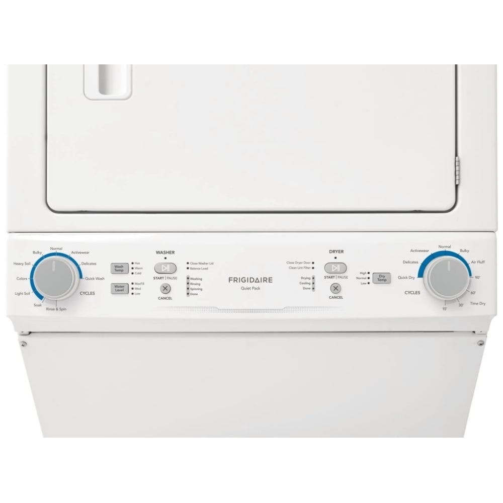 Frigidaire Electric Washer/Dryer Laundry Center - 4.5 Cu. Ft I.E.C. Washer and 5.5 Cu. Ft. Dryer FLCE752CAW