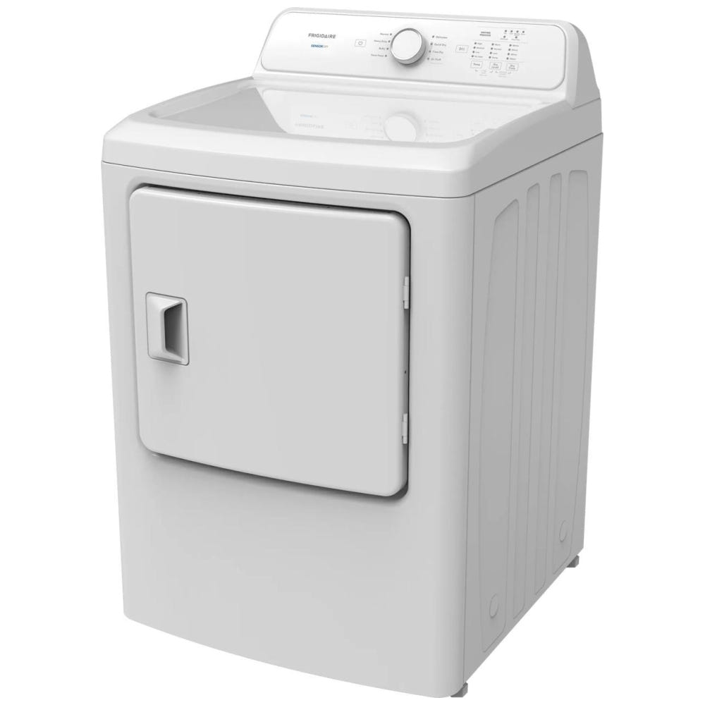 Frigidaire FLVE700CAW Electric Dryer, 7 cu. ft. Dryer Capacity, 8 Dry Cycles, 4 Temperature Settings, Vented, White colour