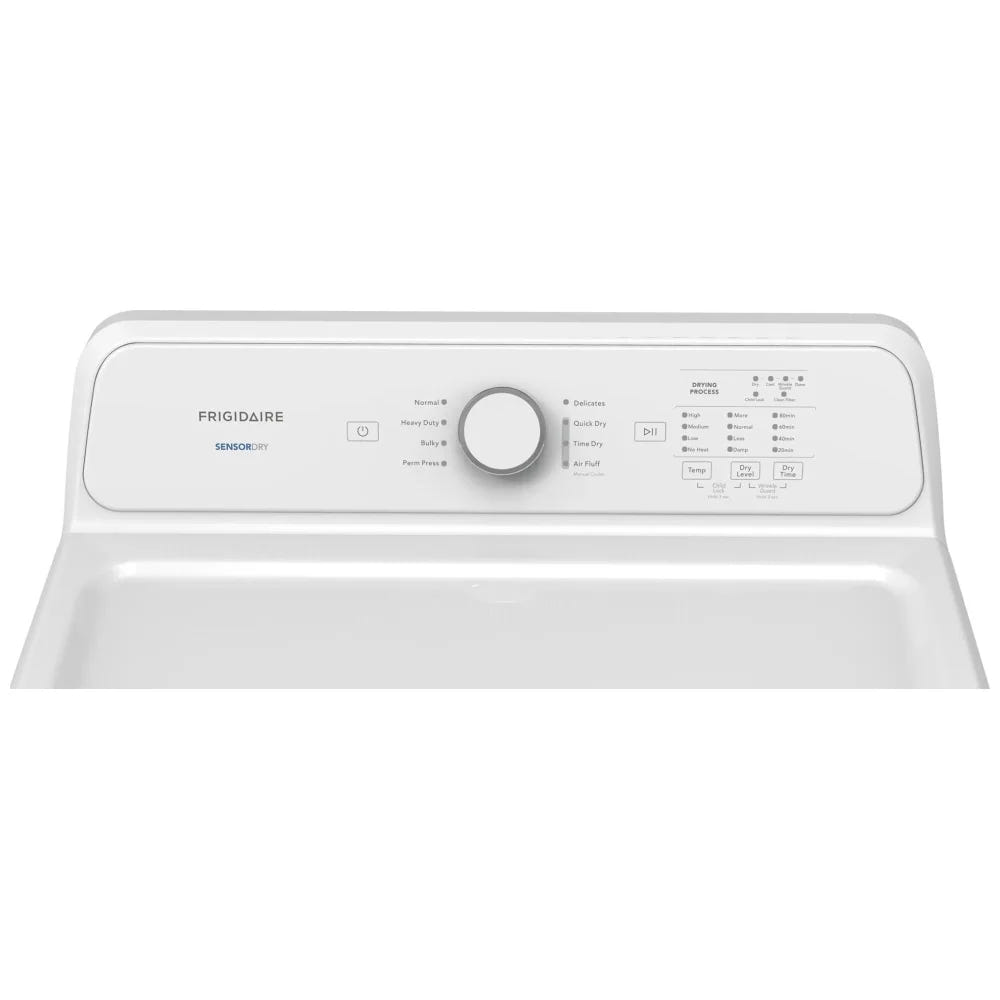 Frigidaire FLVE700CAW Electric Dryer, 7 cu. ft. Dryer Capacity, 8 Dry Cycles, 4 Temperature Settings, Vented, White colour