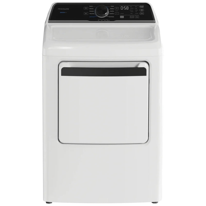 Frigidaire FLVG7523BW Gas Dryer, 7 cu. ft. Dryer Capacity, 10 Dry Cycles, 5 Temperature Settings, Vented, White colour