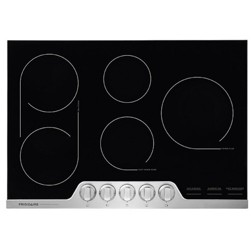Frigidaire Professional FPEC3077RF Electric Cooktop, 30 inch Exterior Width, 5 Burners, 3,200 W Highest Element, Stainless Steel colour