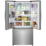 Frigidaire FRFG1723AV Counter Depth French Door Refrigerator, 32 inch Width, 17.6 cu. ft. Capacity, Counter Depth, Ice Dispenser (Freezer Located), ENERGY STAR Certified, Brushed Steel colour
