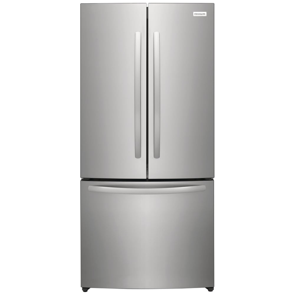 Frigidaire FRFG1723AV Counter Depth French Door Refrigerator, 32 inch Width, 17.6 cu. ft. Capacity, Counter Depth, Ice Dispenser (Freezer Located), ENERGY STAR Certified, Brushed Steel colour