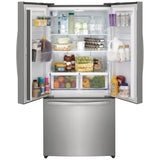 Frigidaire FRFG1723AV Counter Depth French Door Refrigerator, 32 inch Width, 17.6 cu. ft. Capacity, Counter Depth, Ice Dispenser (Freezer Located), ENERGY STAR Certified, Brushed Steel colour