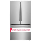 Frigidaire FRFN2813AF French Door Refrigerator, 36 inch Width, 28.8 cu. ft. Capacity, Water Dispenser (Interior), Ice Dispenser (Freezer Located), ENERGY STAR Certified, Stainless Steel colour
