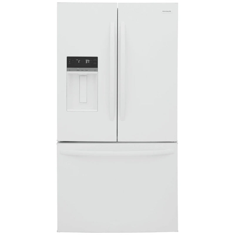 Frigidaire FRFS2823AW French Door Refrigerator, 36 inch Width, 27.8 cu. ft. Capacity, Water Dispenser (Exterior), Ice Dispenser (Thru Door), ENERGY STAR Certified, White colour, Even Temp™ Cooling, PurePour™ Filter