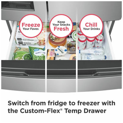 Frigidaire FRMS2733AV Bottom Freezer French Door Refrigerator, 36 inch Width