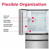 Frigidaire FRMS2733AV Bottom Freezer French Door Refrigerator, 36 inch Width, 26 cu. ft. Capacity, Water Dispenser (Exterior), Ice Dispenser (Thru Door), ENERGY STAR Certified, Stainless Look colour