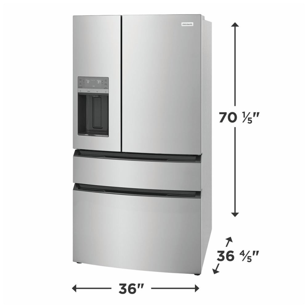 Frigidaire FRMS2733AV Bottom Freezer French Door Refrigerator, 36 inch Width