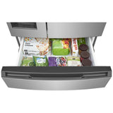 Frigidaire FRMS2733AV Bottom Freezer French Door Refrigerator, 36 inch Width, 26 cu. ft. Capacity, Water Dispenser (Exterior), Ice Dispenser (Thru Door), ENERGY STAR Certified, Stainless Look colour