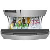 Frigidaire FRMS2733AV Bottom Freezer French Door Refrigerator, 36 inch Width, 26 cu. ft. Capacity, Water Dispenser (Exterior), Ice Dispenser (Thru Door), ENERGY STAR Certified, Stainless Look colour