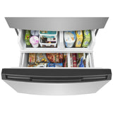 Frigidaire FRMS2733AV Bottom Freezer French Door Refrigerator, 36 inch Width, 26 cu. ft. Capacity, Water Dispenser (Exterior), Ice Dispenser (Thru Door), ENERGY STAR Certified, Stainless Look colour