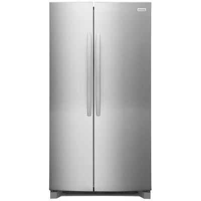Frigidaire FRSN2610AF Side by Side Refrigerator, 36 inch Width, 26 cu. ft. Capacity, ENERGY STAR Certified, Stainless Steel colour, CrispSeal® Plus Crispers, Even Temp™ Cooling, Smudge-Proof®