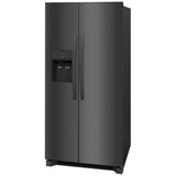 Frigidaire FRSS2323AD Side by Side Refrigerator, 33 inch Width, Ice Dispenser (Thru Door), Water Dispenser (Exterior), 22.2 cu. ft. Capacity, Black Stainless Steel colour