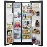 Frigidaire FRSS2323AD Side by Side Refrigerator, 33 inch Width, Ice Dispenser (Thru Door), Water Dispenser (Exterior), 22.2 cu. ft. Capacity, Black Stainless Steel colour