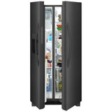 Frigidaire FRSS2323AD Side by Side Refrigerator, 33 inch Width, Ice Dispenser (Thru Door), Water Dispenser (Exterior), 22.2 cu. ft. Capacity, Black Stainless Steel colour